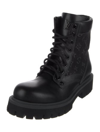 Louis Vuitton Leather Combat Boots