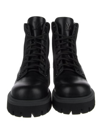 Louis Vuitton Leather Combat Boots