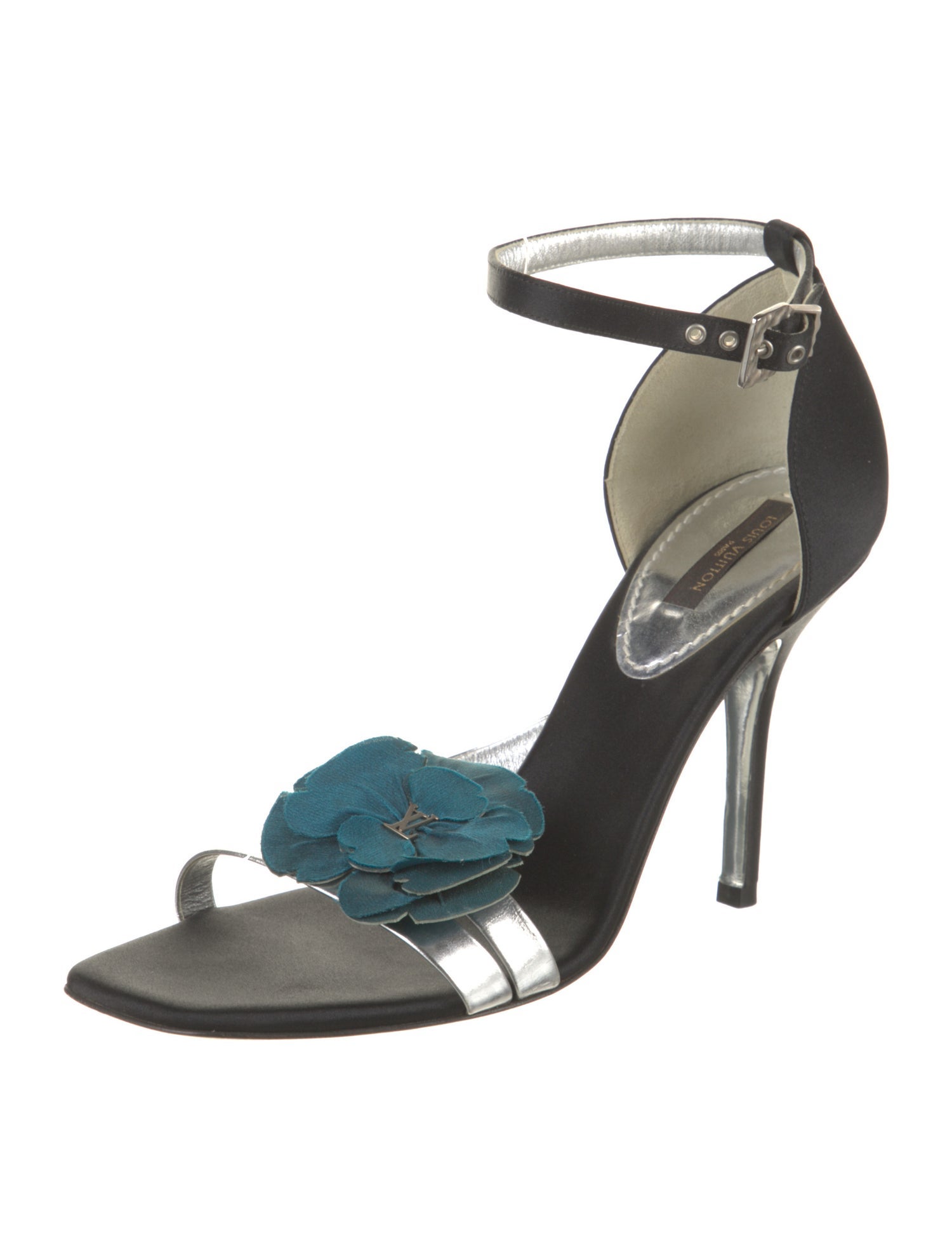 Louis Vuitton Satin Colorblock Pattern Sandals