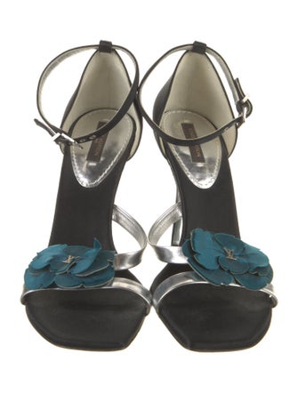 Louis Vuitton Satin Colorblock Pattern Sandals