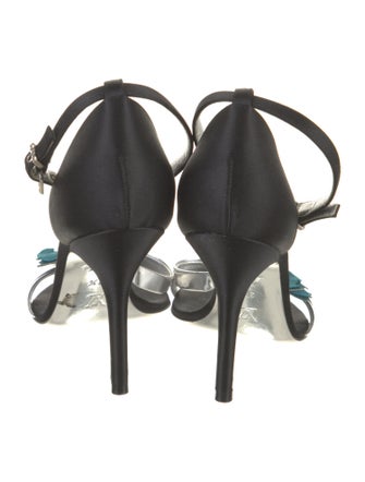 Louis Vuitton Satin Colorblock Pattern Sandals