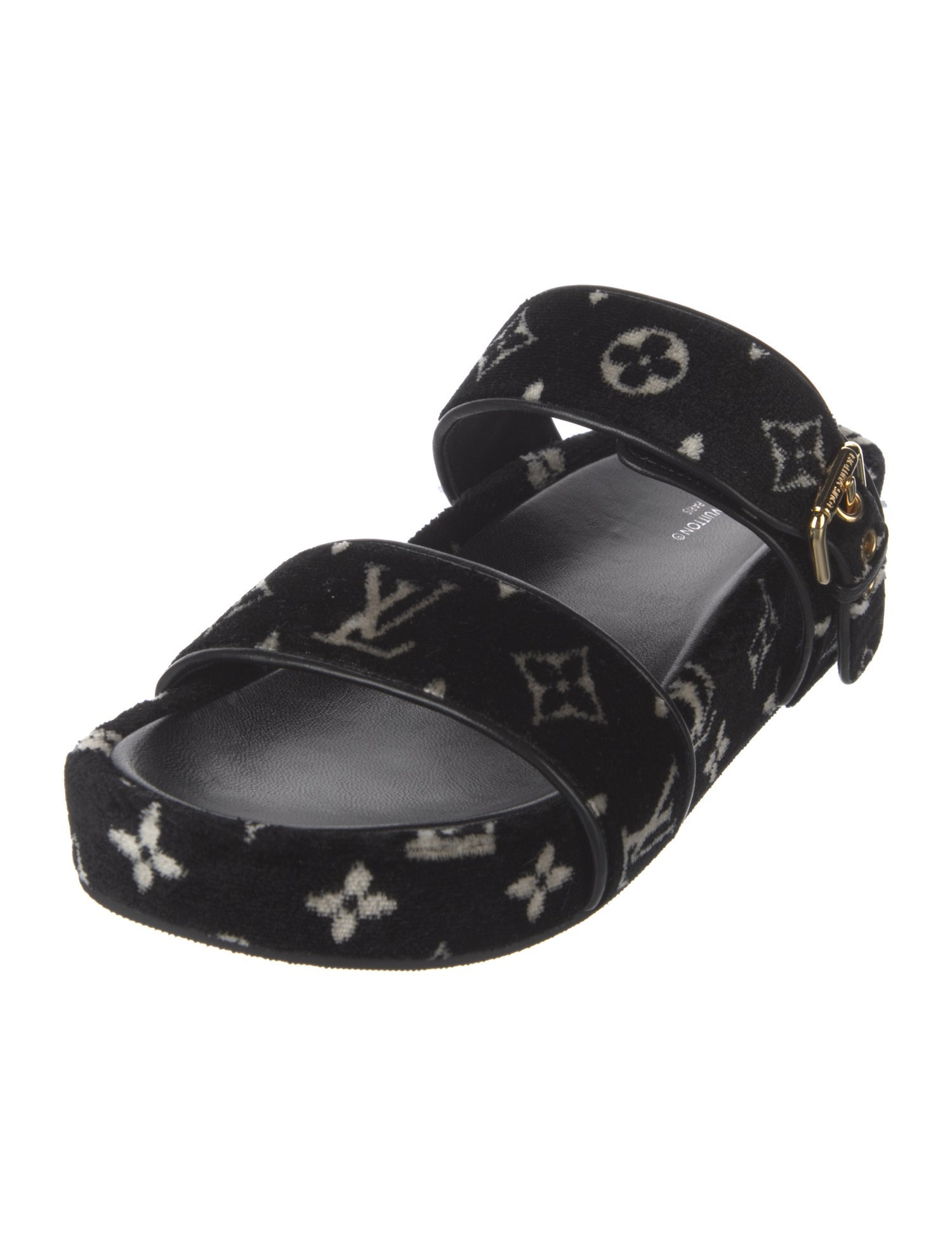 Louis Vuitton Monogram Idylle Pattern Velvet Slides