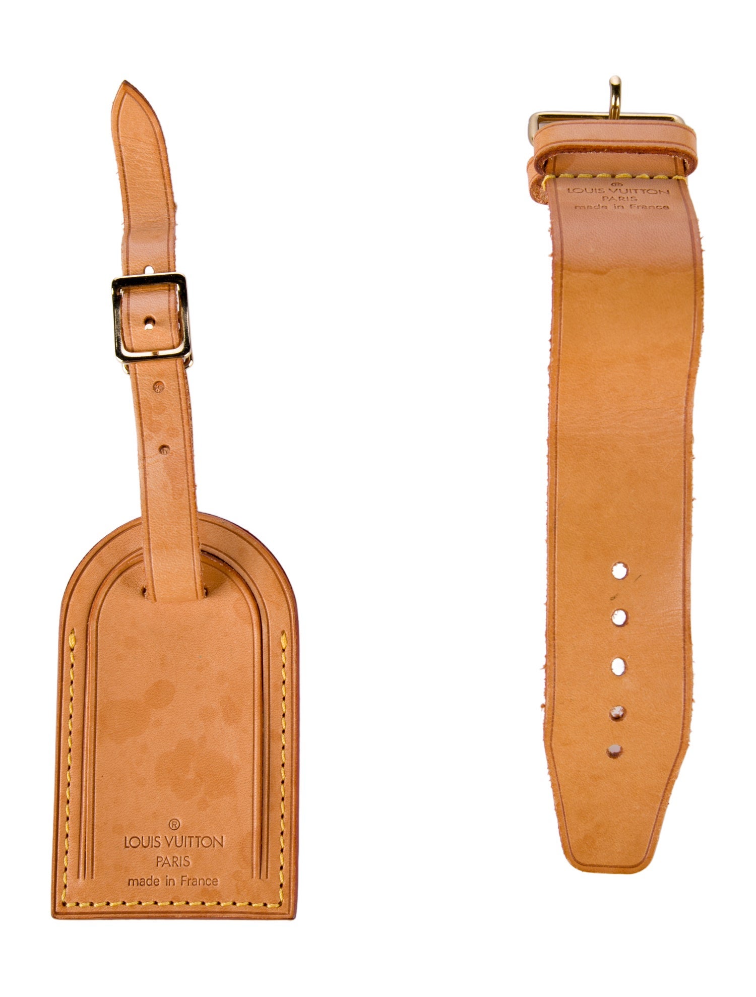 Louis Vuitton Vachetta Luggage Tag & Strap Set