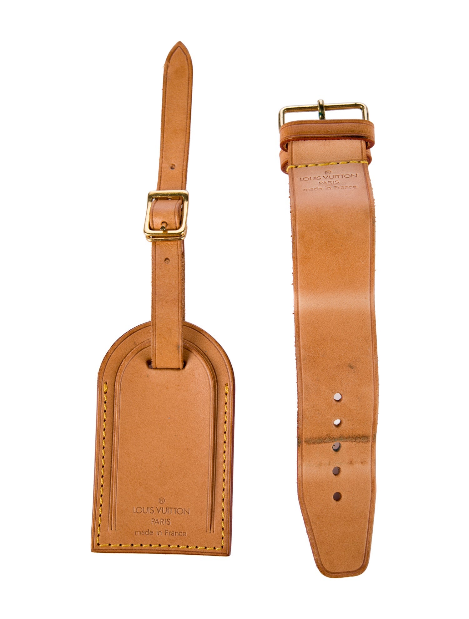 Louis Vuitton Vachetta Luggage Tag & Strap Set