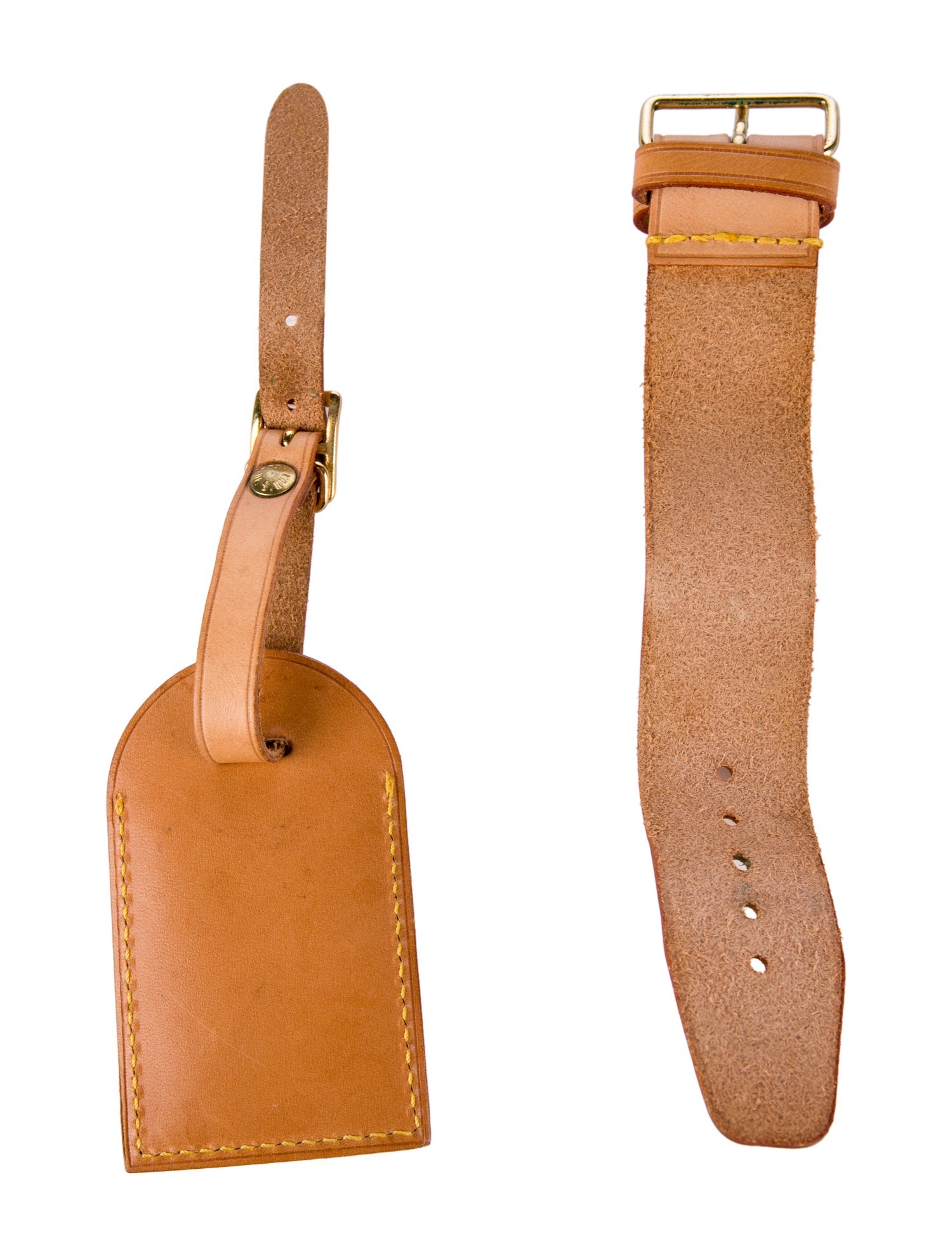 Louis Vuitton Vachetta Luggage Tag & Strap Set
