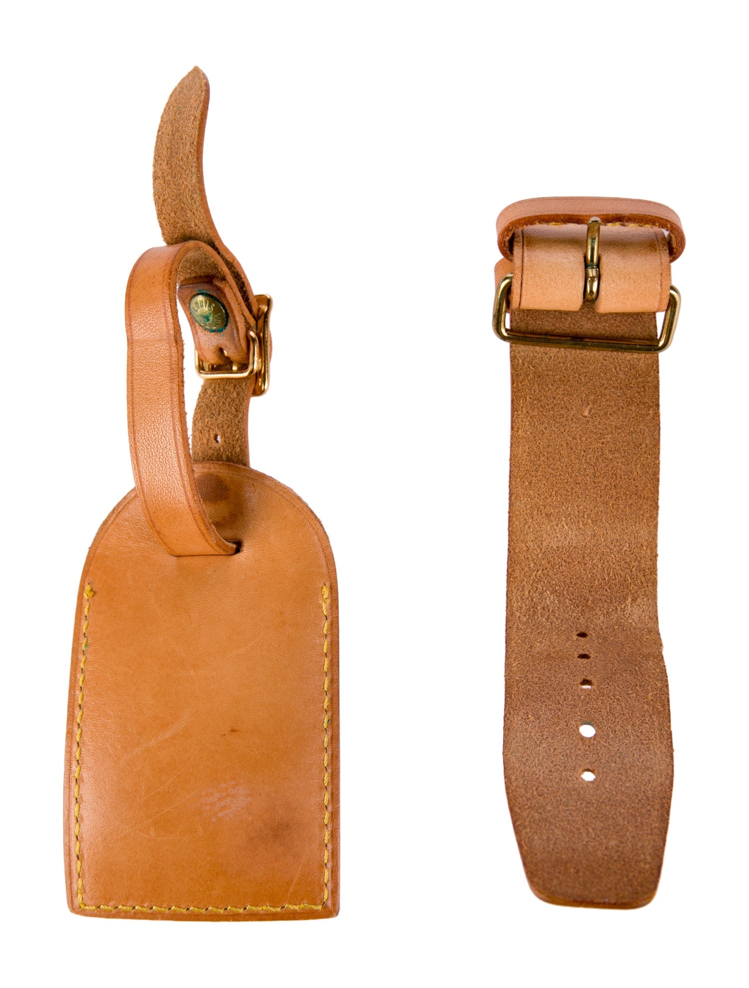 Louis Vuitton Vachetta Luggage Tag & Strap Set