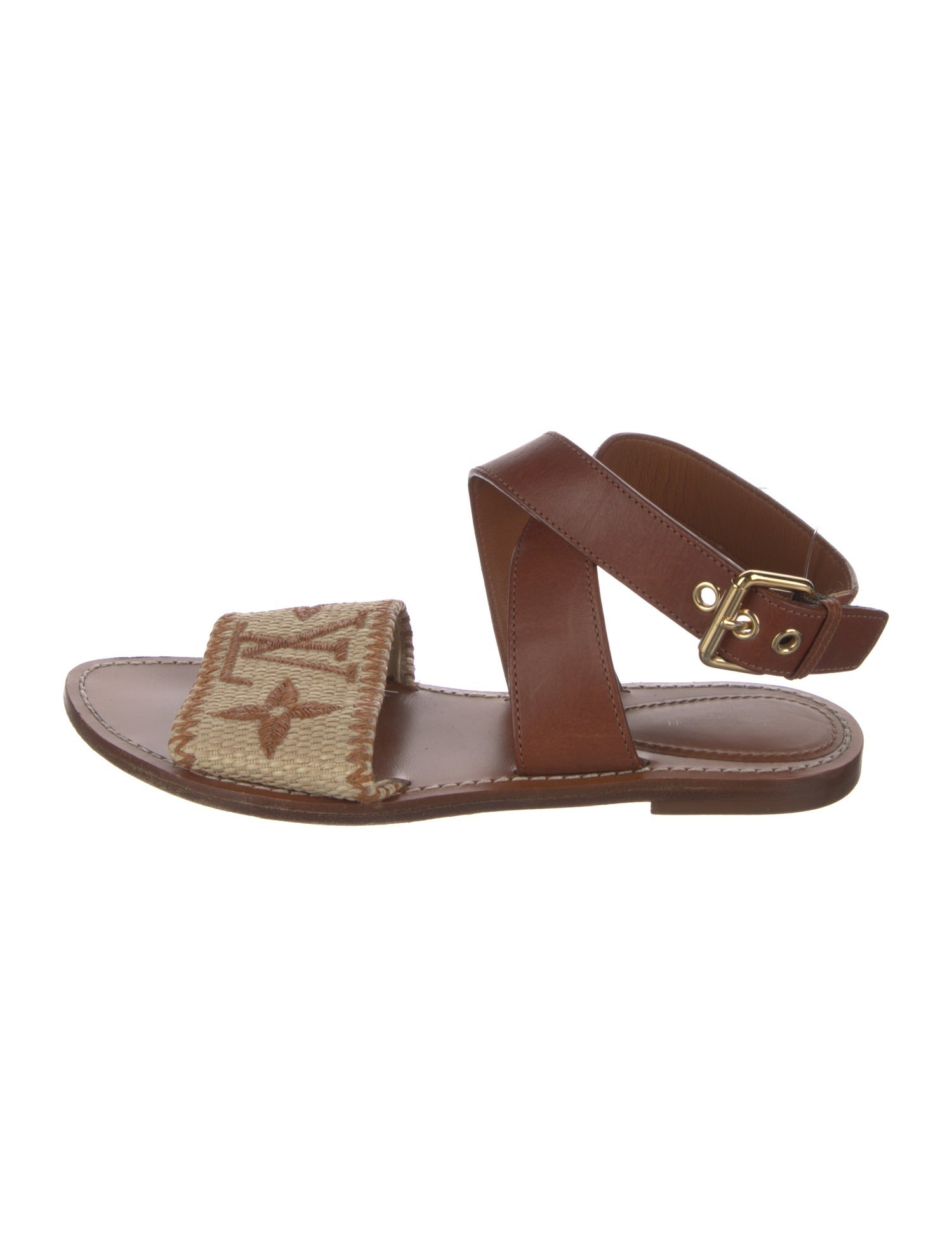 Louis Vuitton LV Monogram Leather Sandals