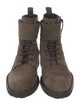 Louis Vuitton Ranger Damier Ebene Pattern Lace-Up Boots