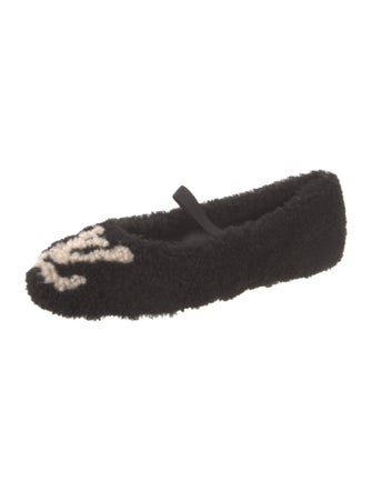 Louis Vuitton LV Monogram Shearling Ballet Flats