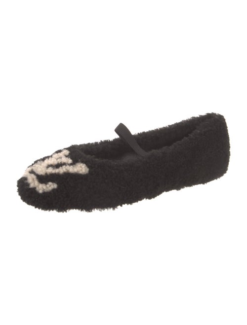 Louis Vuitton LV Monogram Shearling Ballet Flats