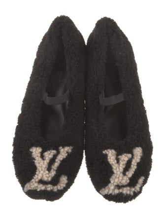 Louis Vuitton LV Monogram Shearling Ballet Flats