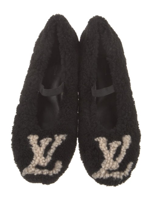 Louis Vuitton LV Monogram Shearling Ballet Flats