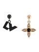 Louis Vuitton Crystal Love Letter Drop Earrings