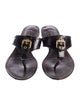 Louis Vuitton LV Monogram Patent Leather Slides