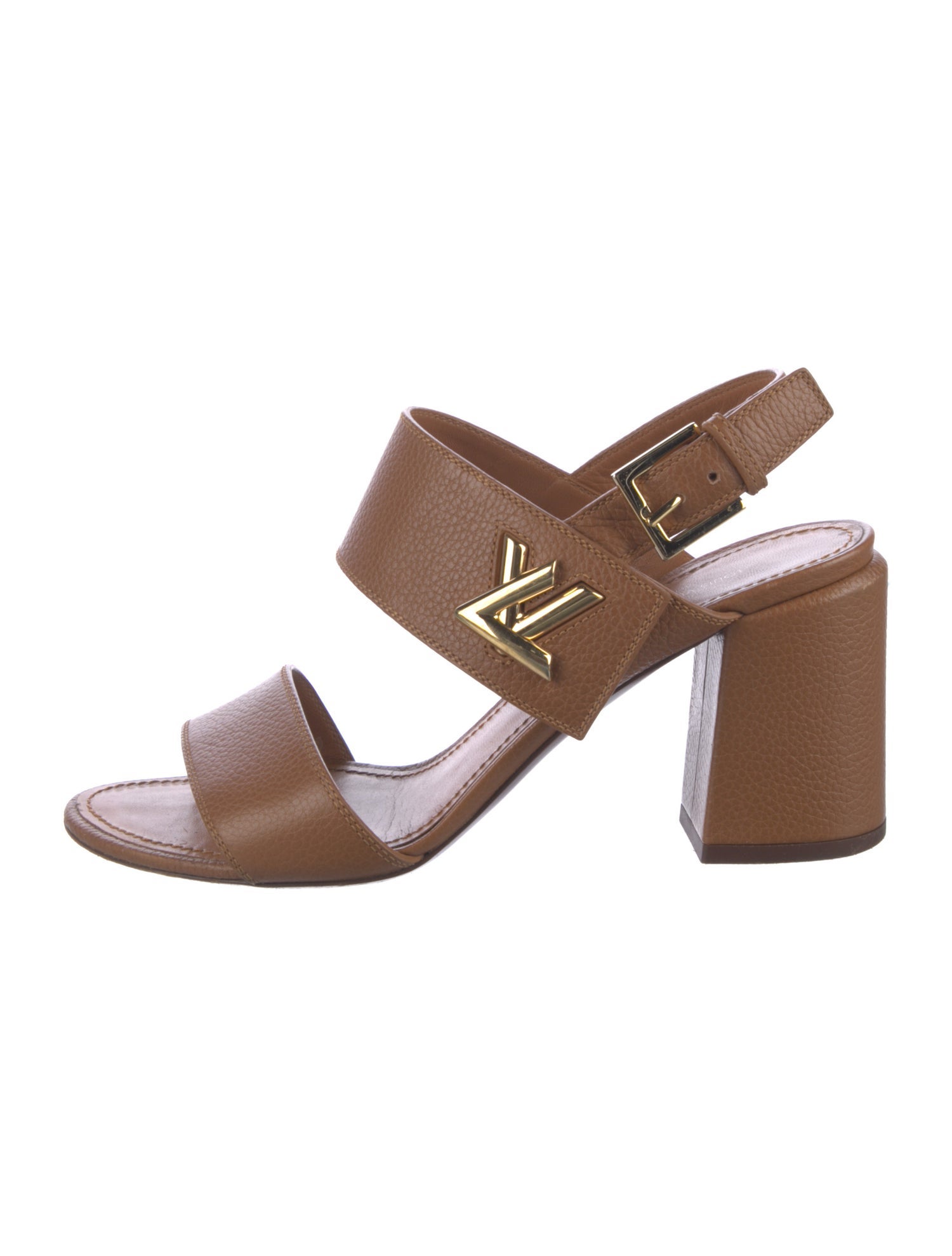 Louis Vuitton Leather Slingback Sandals