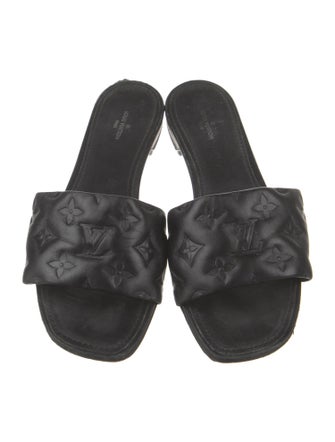 Louis Vuitton LV Monogram Leather Slides