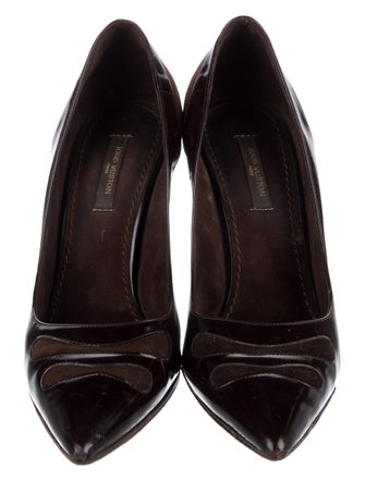Louis Vuitton Leather Colorblock Pattern Pumps