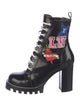 Louis Vuitton LV Monogram Leather Combat Boots