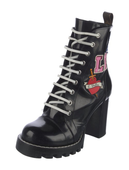 Louis Vuitton LV Monogram Leather Combat Boots