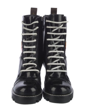 Louis Vuitton LV Monogram Leather Combat Boots