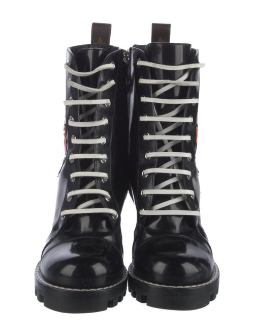 Louis Vuitton LV Monogram Leather Combat Boots