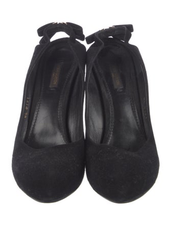Louis Vuitton LV Monogram Suede Slingback Pumps