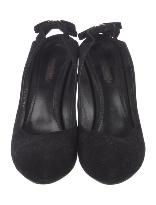 Louis Vuitton LV Monogram Suede Slingback Pumps