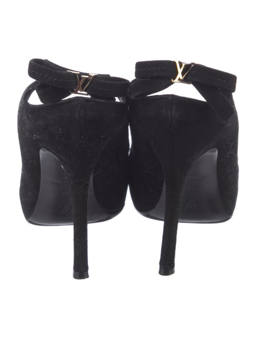 Louis Vuitton LV Monogram Suede Slingback Pumps