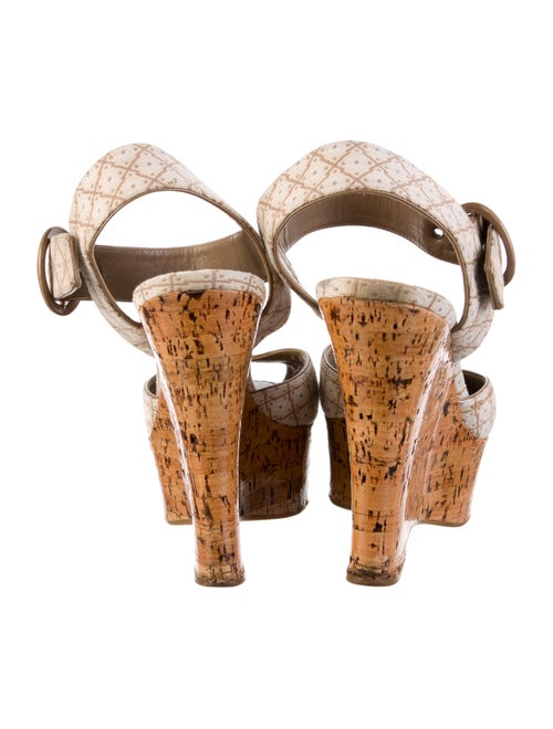 Louis Vuitton Canvas Printed Slingback Sandals