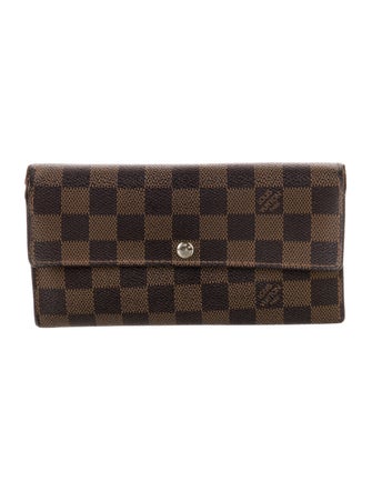 Louis Vuitton 2008 Damier Ebene Pattern Compact Wallet