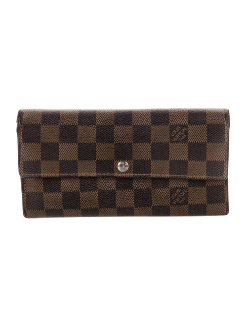 Louis Vuitton 2008 Damier Ebene Pattern Compact Wallet