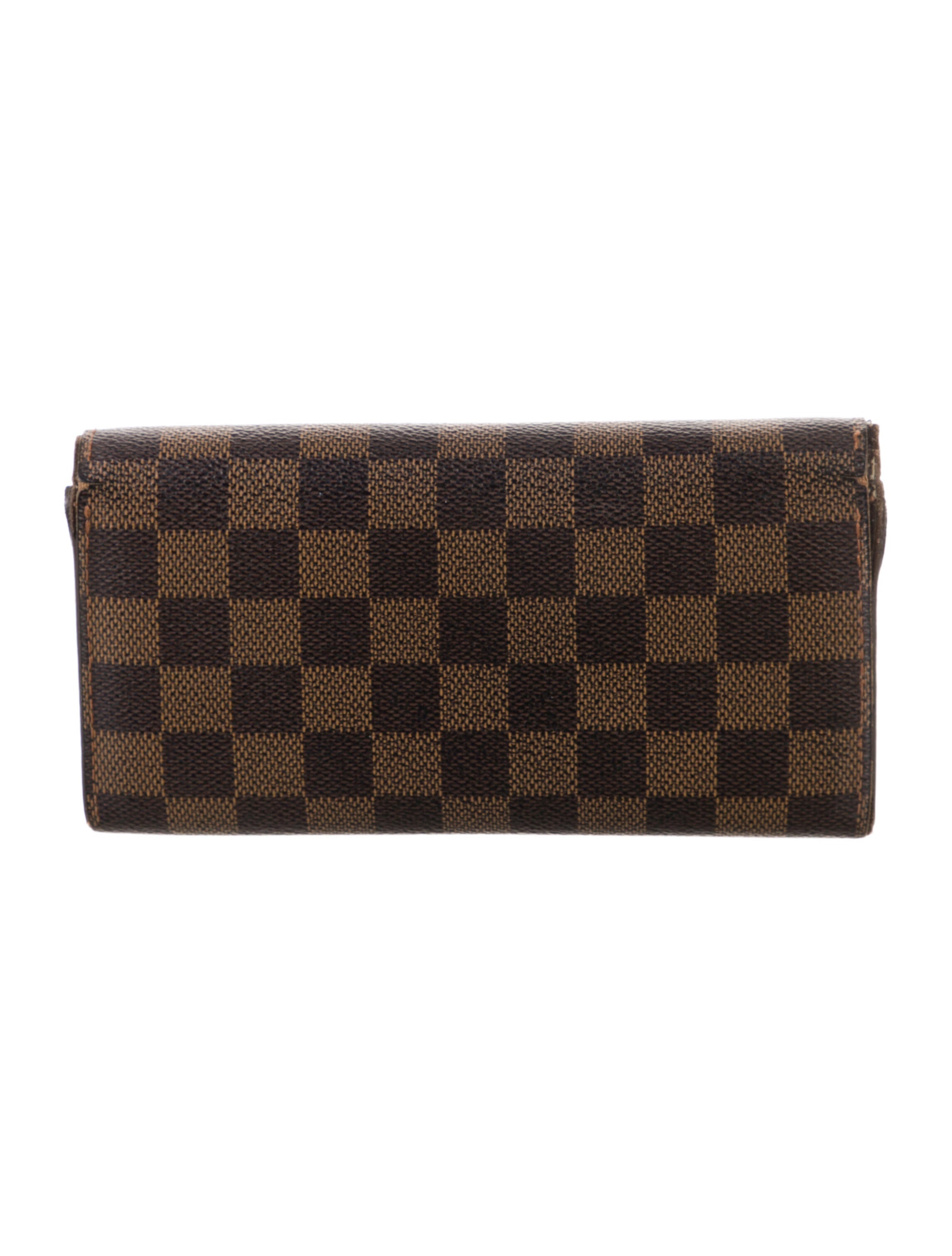 Louis Vuitton 2008 Damier Ebene Pattern Compact Wallet