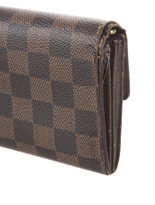 Louis Vuitton 2008 Damier Ebene Pattern Compact Wallet