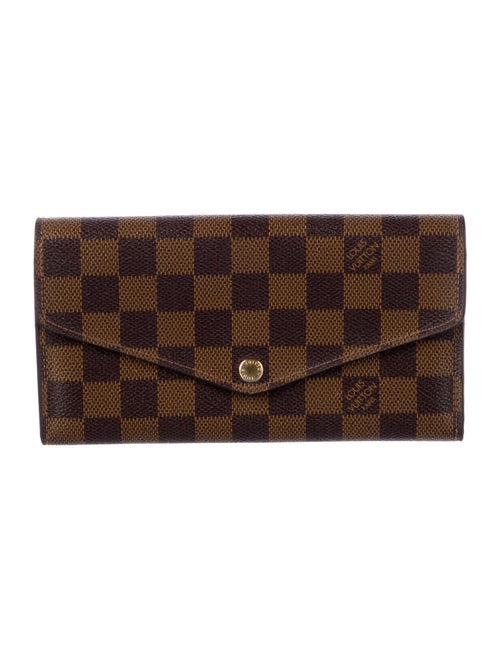 Louis Vuitton Damier Ebene Pattern Coated Canvas Sarah Wallet