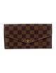 Louis Vuitton Damier Ebene Pattern Coated Canvas Sarah Wallet