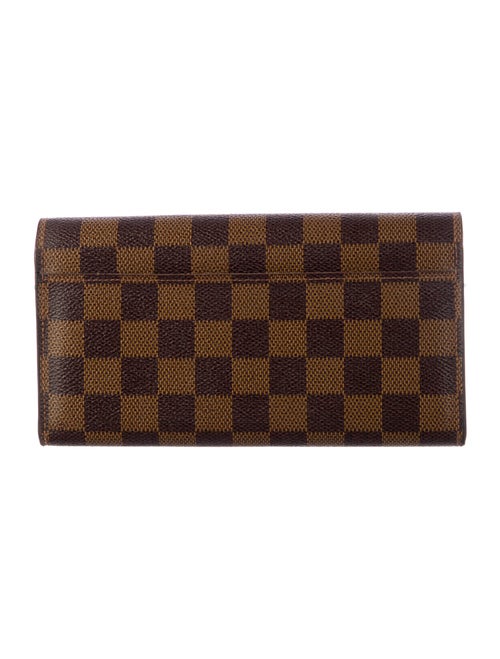 Louis Vuitton Damier Ebene Pattern Coated Canvas Sarah Wallet