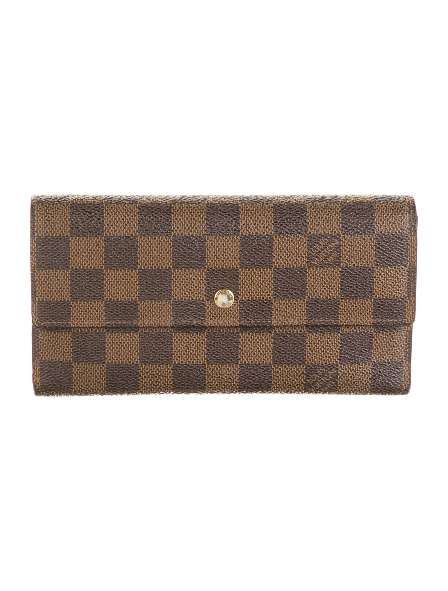 Louis Vuitton Damier Ebene Pattern Sarah Wallet