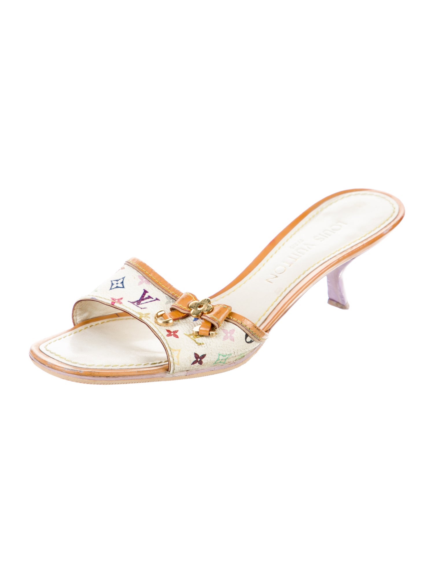 Louis Vuitton Vintage Multicolore Monogram Pattern Slides
