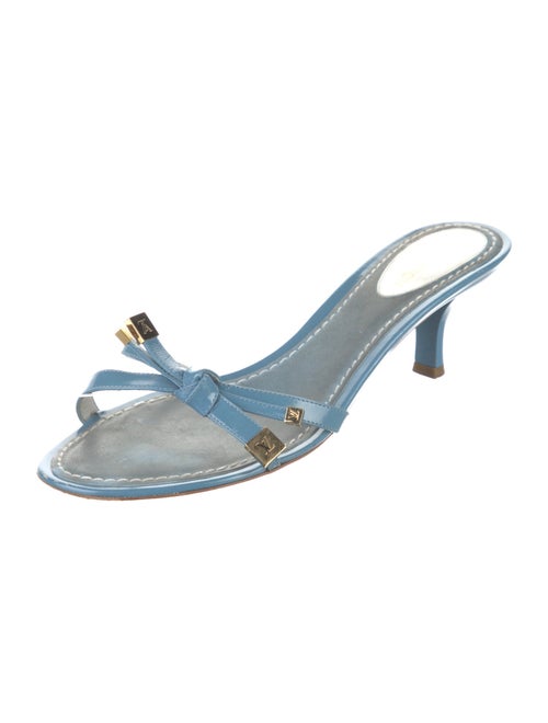 Louis Vuitton LV Monogram Patent Leather Slides