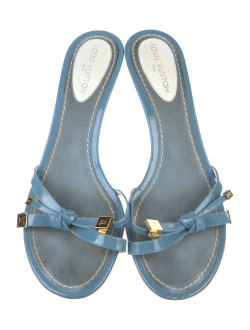 Louis Vuitton LV Monogram Patent Leather Slides