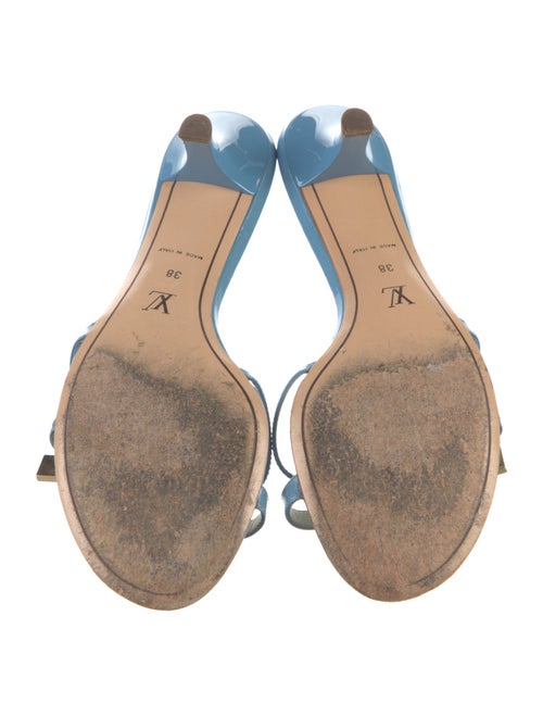 Louis Vuitton LV Monogram Patent Leather Slides