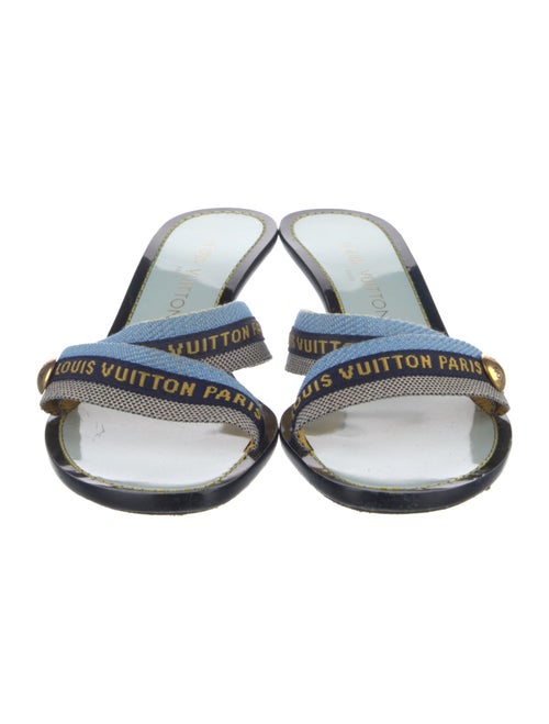 Louis Vuitton Canvas Striped Slides