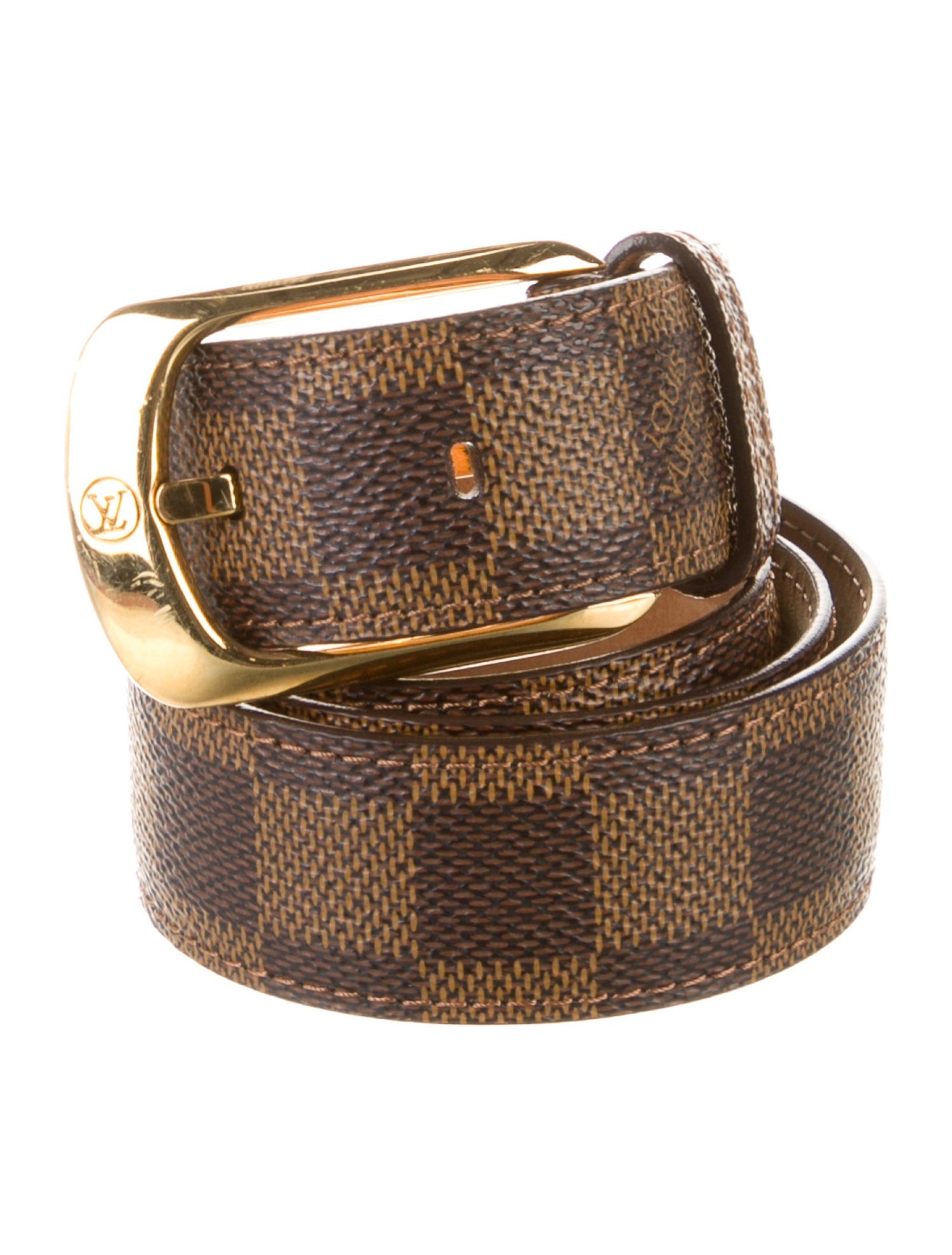 Louis Vuitton 2012 Damier Ebene Pattern Belt