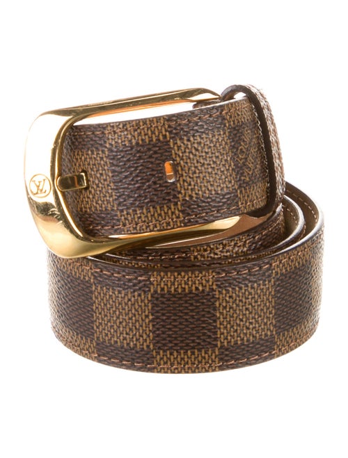 Louis Vuitton 2012 Damier Ebene Pattern Belt