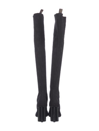 Louis Vuitton LV Monogram Embroidered Accent Sock Boots