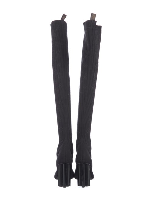 Louis Vuitton LV Monogram Embroidered Accent Sock Boots