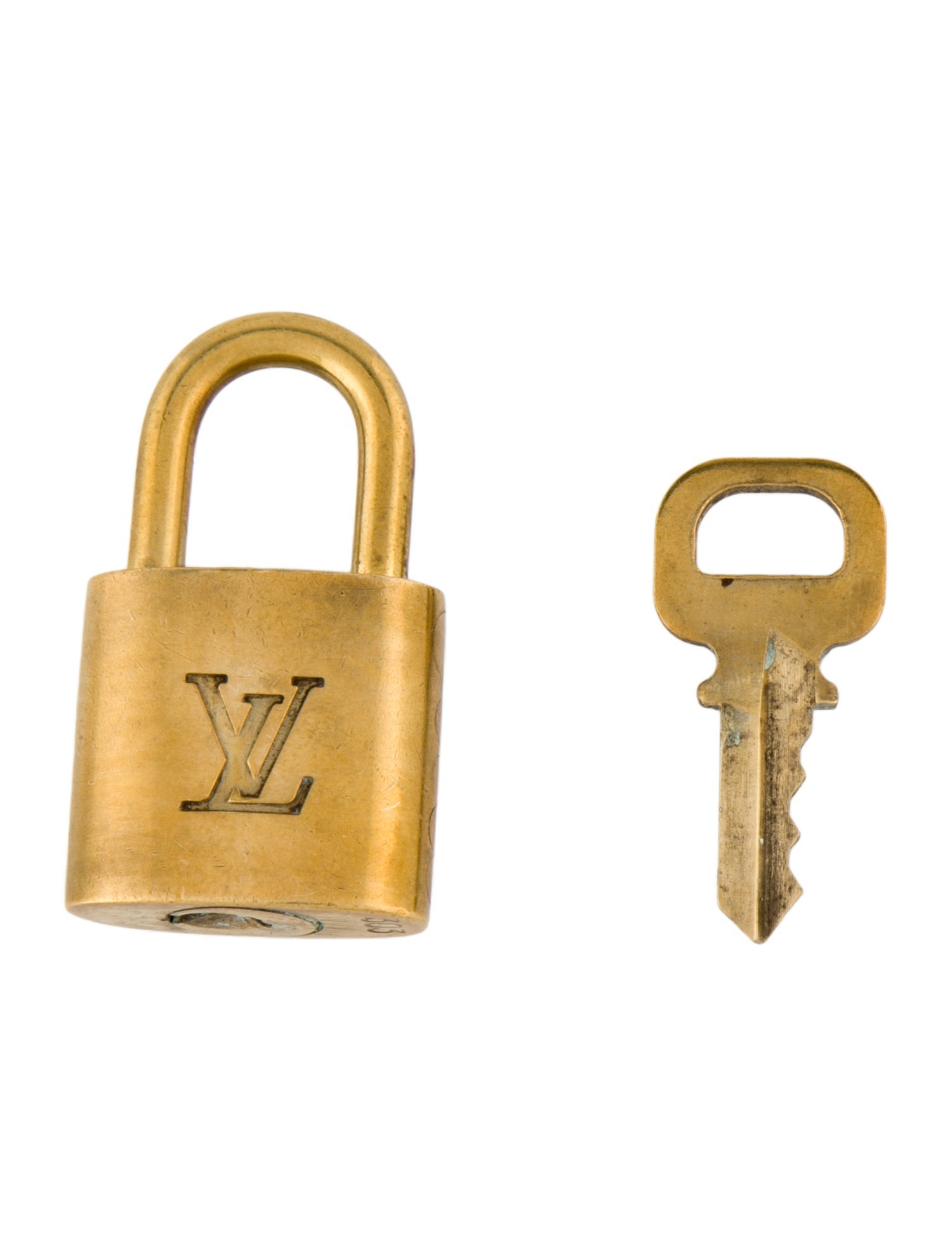 Louis Vuitton Brass Lock & Key Set