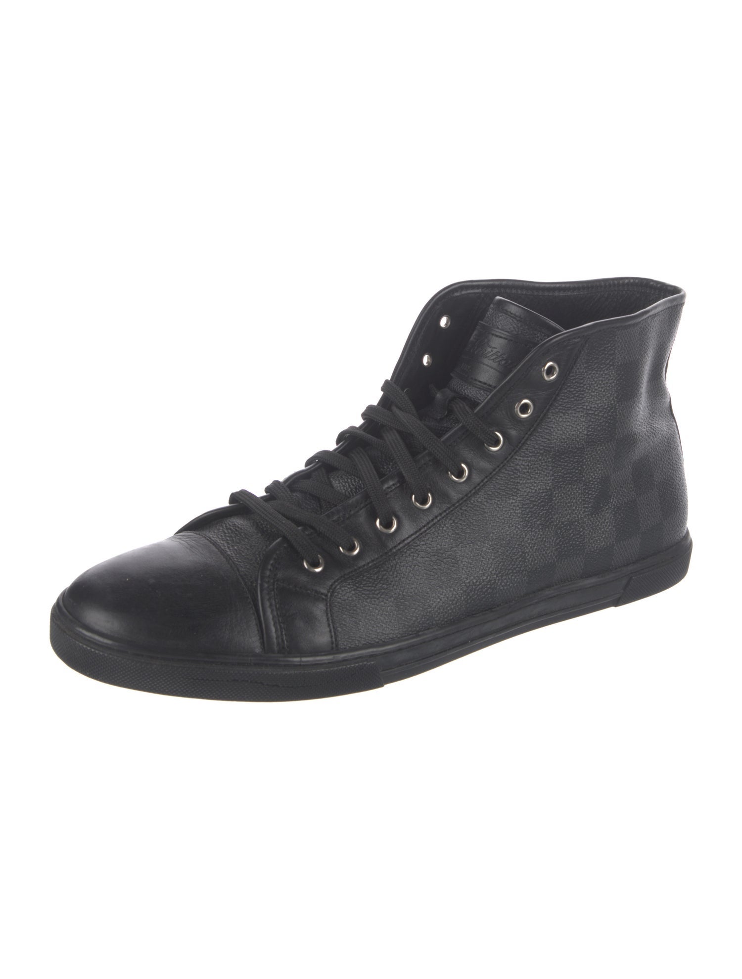 Louis Vuitton Damier Graphite Pattern Leather Trim Embellishment Sneakers
