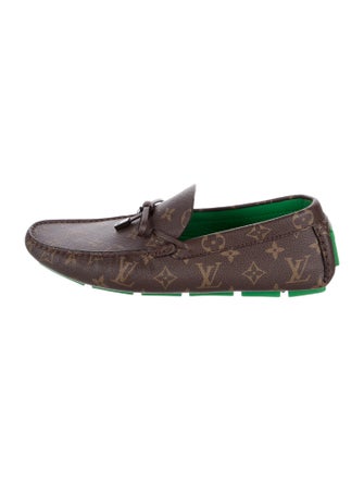 Louis Vuitton Monogram Pattern Bow Accents Moccasins