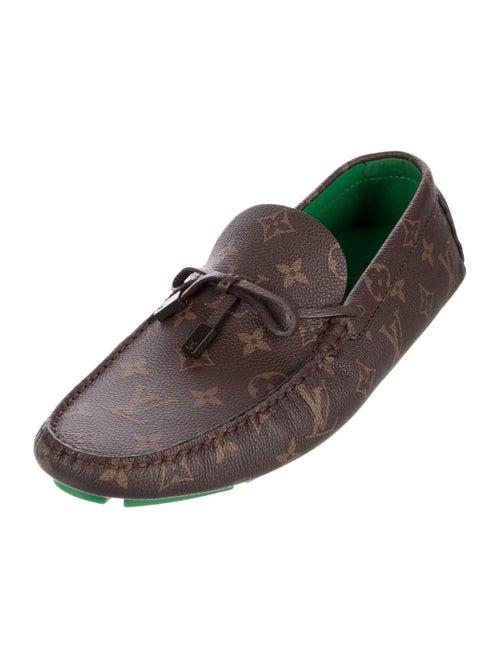 Louis Vuitton Monogram Pattern Bow Accents Moccasins